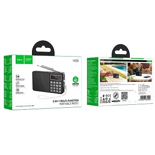 Портативний радіоприймач HI50 AM/FM бездротовий акустика USB/TF/BT5.3 5W Чорний (шт)
