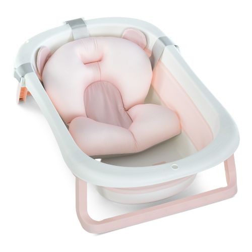 Ванночка ME 1151 PLUS Peony Pink (1шт) дитяча, з термометром, вкладиш, силікон, складана 78,3*49,3*2 (шт)