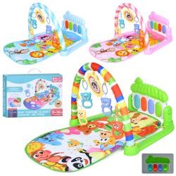 Килимок для немовляти 226-47-48-50 (24шт) 70-45см, дуга, підвіски 5шт(брязкальце), піаніно-музика,св (шт)