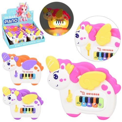 Піаніно 189-3A2 (72шт) єдиноріг, 17-14-4см, музика, звук(англ), звуки тварин, світло, змінюются режи (шт)