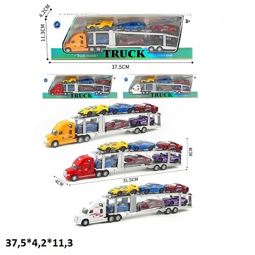 Трейлер-трек 6603-22 з метал.машинками (6шт.) інерц.3кол.кор.37,5*4,2*11,3 /84/ (шт)