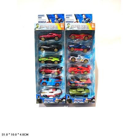 Набір модельок Q186-118B метал.2в.6шт.в кор.31*4*10 /180/ (шт)