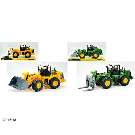 Трактор з ковшом 666-327A/328A інерц.2в.2кол.пласт.39*15*18 /36/ (шт)