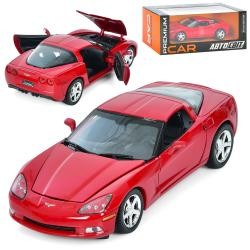 Машина AP-1942 (8шт) АвтоСвіт, 1:24, 2005 Corvette C6, метал, 18см, відкриваються двері, гумові коле (шт)