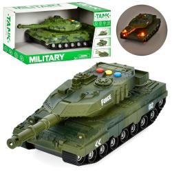 Танк WH1225AB-1 (18шт) 30см, інерція, звук, світло, рухома башта, 2види, на бат-ці, в кор-ці, 33,5-1 (шт)