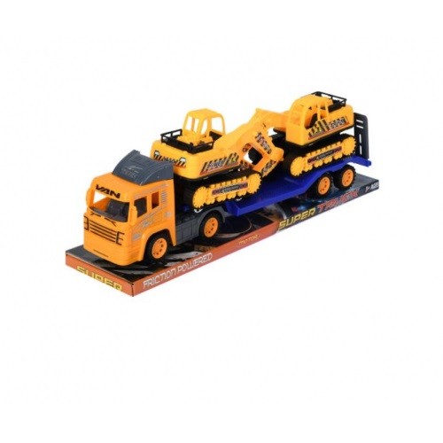 Трейлер 826-C1 (48шт) інерц, 29,5см, будтехніка 2шт, рухливі деталі, у слюді, 40,5-14,5-10см (шт)