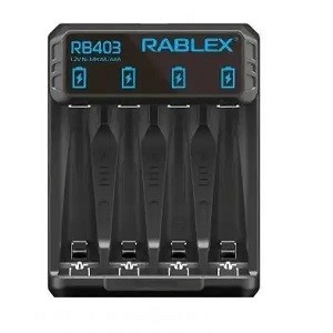 Зарядний пристрій Rablex RB403 на 4 AA/AAA R3/R6 1.2V /150/ (шт)