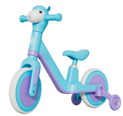 Велобіг арт. TR2601 (1шт)   звук, світло, допоміжні колеса, м'яке сидіння, блакитно-фіолетовий короб (шт)