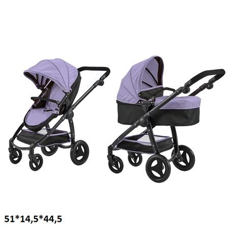 Коляска для ляльки 2в1 CARRELLO ULTRA 9696  PURPLE з сумкою метал.кор.51*14,5*44,5 /1/ (шт)