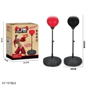 Боксерська груша 2022-04 на стійці з рукавичками 2кол.кор.51*13*39,5 /12/ (шт)