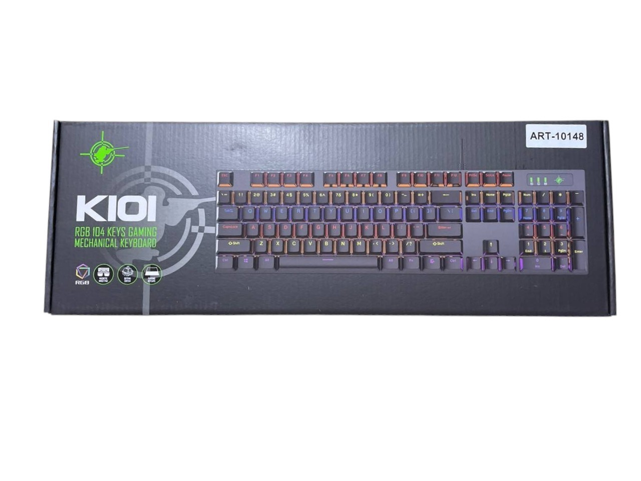 Ігрова клавіатура з підсвічуванням RGB 104 клавіш K101 (10) 10148 (шт)
