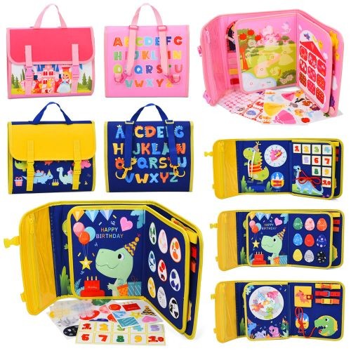 Гра LB-13-14 (12шт) навчальна, бізікнижка, 28-24-5см, складається у рюкзак, 6 сторінок, фігури на ли (шт)