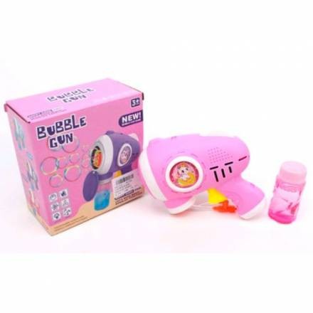 Мильні бульбашки W-P09 (24шт) пістолет/бластер, 14см, механічний, запаска 7,5см, 3 кольори, в кор-ці (шт)