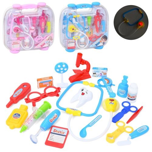 Набір лікаря 8820A-B (12шт) стетоскоп, набір стоматолога, окуляри, медичні інструменти, звук, світло (шт)