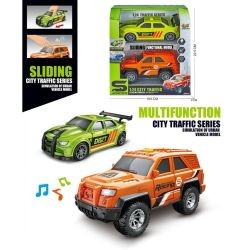 Машина JS235-11 (24шт) інерція, 1:24, набір 2шт, 15см, звук, світло, гумові колеса, на бат(табл), в (шт)