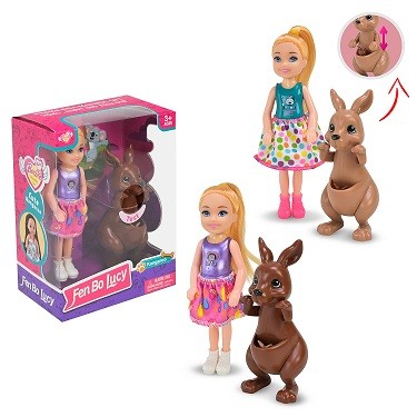 Лялька арт. FB114A (108шт/2)  мікс, з кенгуру та дитинчам, рухливі елементи короб. 12*7*16 см (шт)