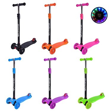 Самокат дитячий 4-х коліс. арт. SC25221 (10шт)  MAXI, колеса PU світяться,  6 кольорів мікс, пакет (шт)