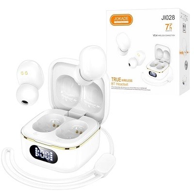 Навушники бездротові (BLUETOOTH) JOKADE 028 білі (шт)