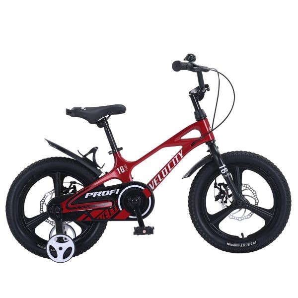 Велосипед дитячий PROF1 16д. MB16VCB RED (1шт) VELOCITY,SKD85,магнез.рама,обод,перед/зад.диск.торм., (шт)