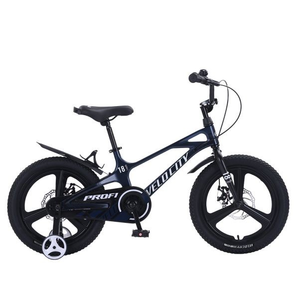 Велосипед дитячий PROF1 18д. MB18VCB BLUE (1шт) VELOCITY,SKD85,магнез.рама,обод,перед/зад.диск.торм. (шт)