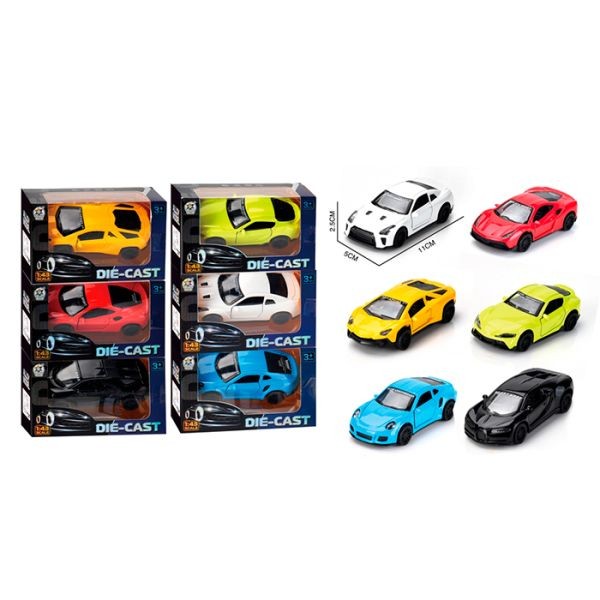 Машина Z7302A-1A (72шт) інерція, метал, 1:43, 10,5см, відчиняються двері, 6 видів, в кор-ці, 12-7-5с (шт)