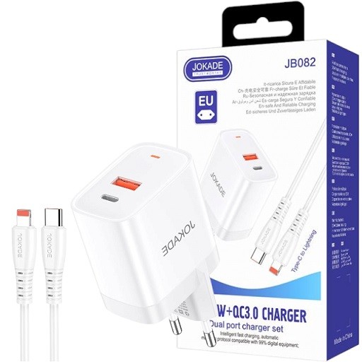 МЗП JOKADE JB082 PD30W+QC3.0 + кабель Type-C to Lightning (шт)