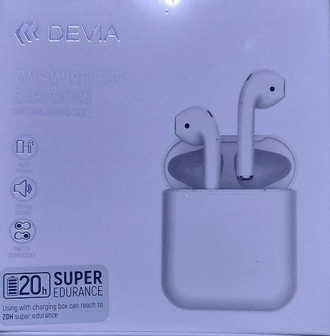 Навушники Devia Kintone TWS wireless earphone  (SE) (EM053) White (шт)