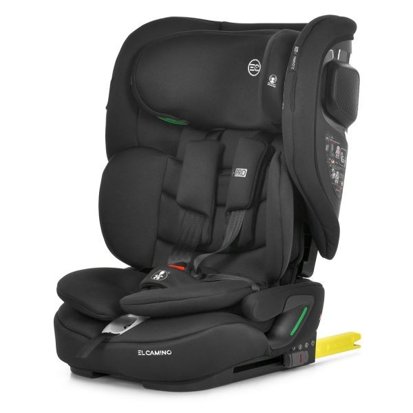 Автокрісло El Camino i-PRO ME 1234 Black (1шт) дитяче, i-SIZE R129, зріст дит.76-150см, рег.підголів (шт)