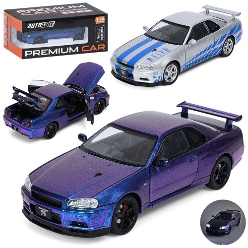 Машина AP-2124 (12шт) АвтоСвіт, 1:24, метал, інерція, 21см, звук, світло, відчиняються двері/багажни (шт)