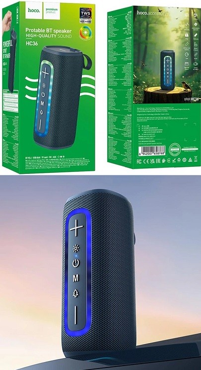 Портативна Bluetooth колонка HOCO HC36 Brocade sports Navy Blue (шт)