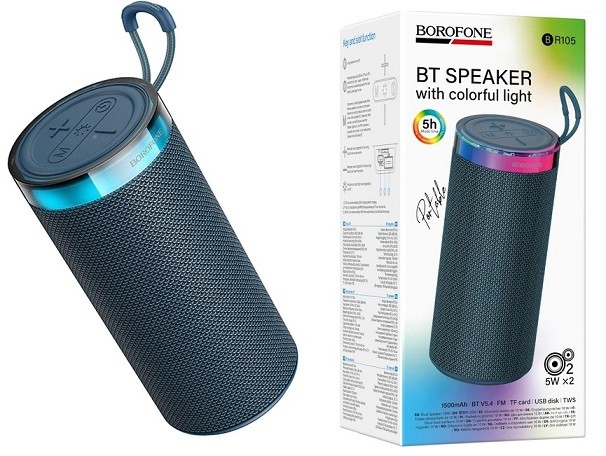 Портативна Bluetooth колонка Borofone BR105 Loud BT speaker,5W*2, Navy Blue (шт)