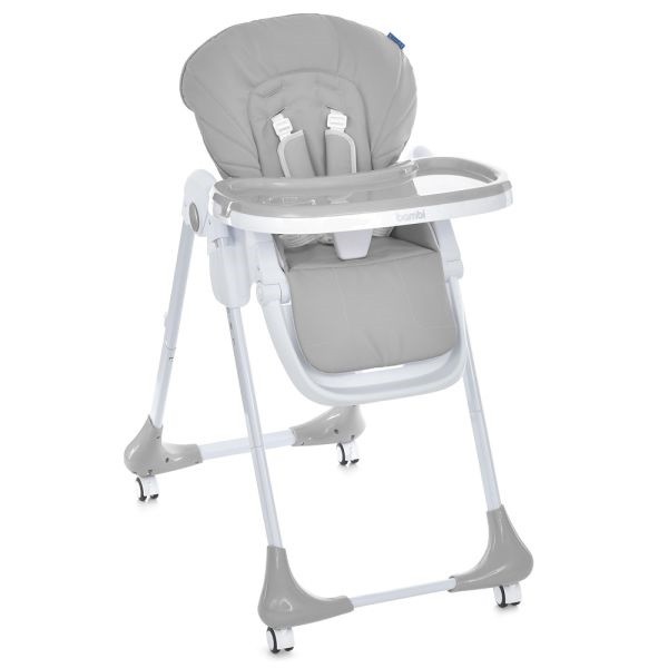 Стільчик M 3233L Light Gray (1шт) для годування, 3 положення спинки та підніжки, 4колеса, корзинка, (шт)
