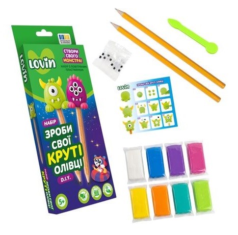 DIY Зроби свої  круті олівці TM Lovin Набір для творчості з повітряним пластиліном 7000247 (шт)