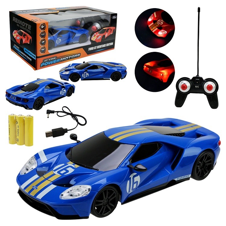 Машина р/к арт. PM2413 BLUE (24шт),"POWERMOTORS",1:24 FORD GT HERITAGE EDITION,синiй колiр, акум., с (шт)