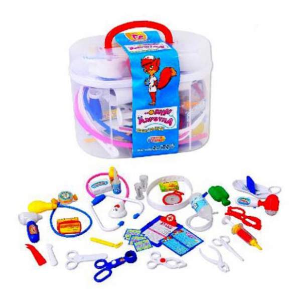 Лікар  M 0461 U/R (24шт) стетоскоп, шприц, окуляри, 36 предметів, у валізі, 22-17-12см (шт.)