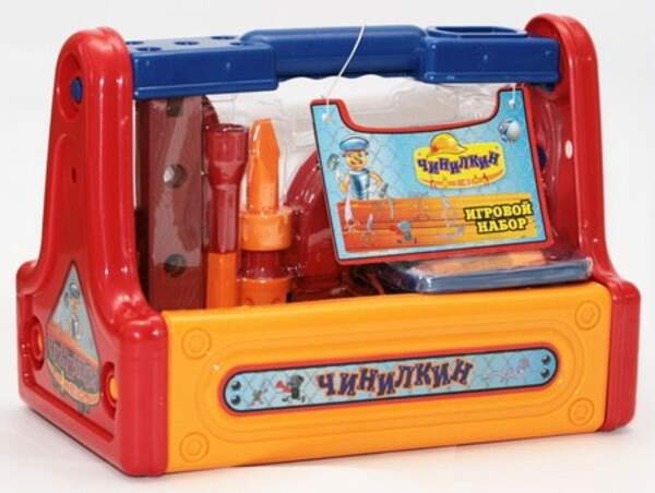 Набір інструментів 2016 (36шт) молоток, викрутка, болти, дошки, у ящику,  у пакеті ,28,5-21-16см (шт.)