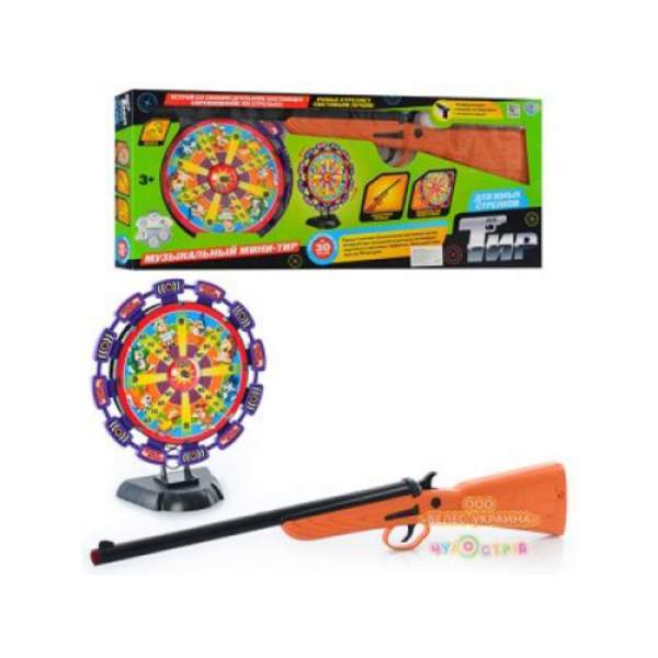 TG Рушниця 299993 R/2168-1 (18шт) лазер,мішень на підс,повертається,муз,звук,на бат-ці,в кор-ці,63-2 (шт.)
