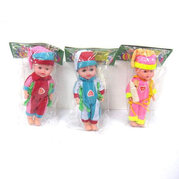 Пупс 8518 (192шт) 20,5см, звук, пляшечка, мікс кольорів, на бат-ці (таблетки), у кульку, 14-28-5см (шт.)