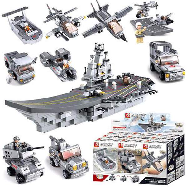 Конструктор SLUBAN M38-B0537 (72шт) військ.техн (3в1),9шт (видів) в дисплеї, 44-25-15см (шт.)