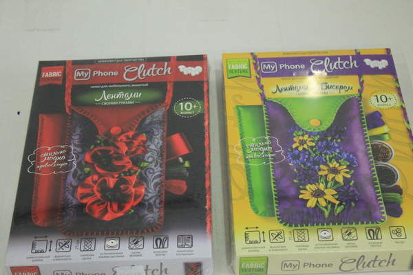Комплект для творчості "My Phone Clutch " чохли з вишивкою стрічками (10) МРСL-01-01,02,03,04,05 (шт.)