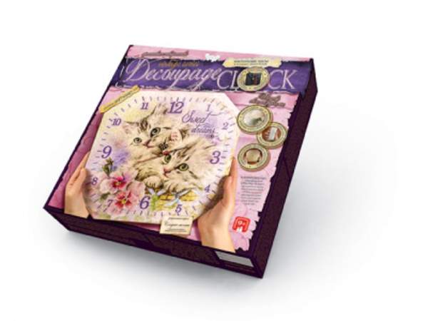 Комплект креативної творчості "Decoupage Clock" з рамкою (10) DKС-01-01,02,03,04,05 (шт.)