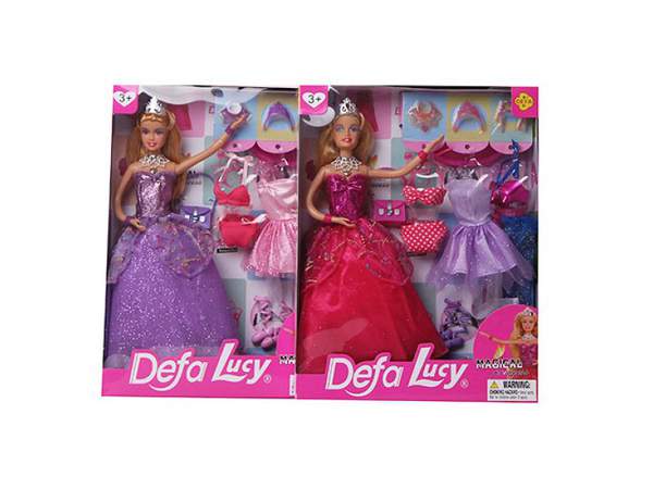 Лялька з нарядом DEFA 8269 (24шт) 29см, вбрання 3шт, аксесуари, 2 види, в кор-ці, 24,5-32-5,5см (шт.)