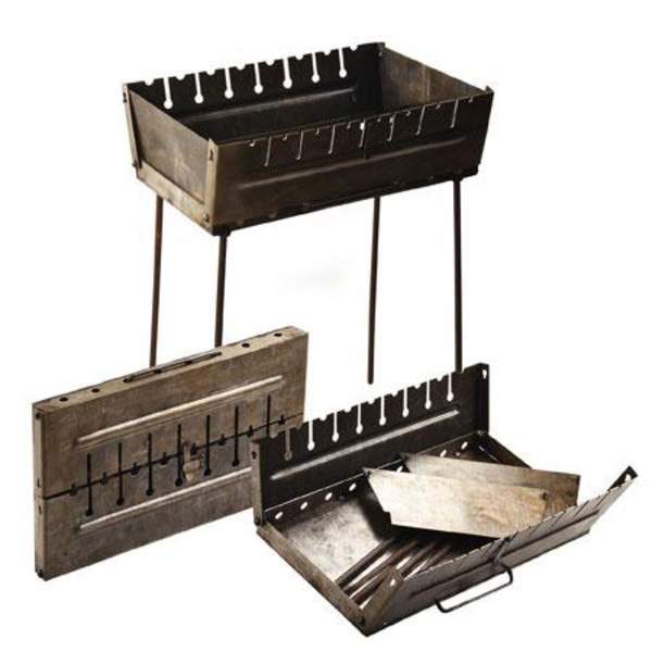 Мангал-валіза на 8шампурів 50*27*5см (висота ніжки 45см) УК-М8 (1шт) (шт.)