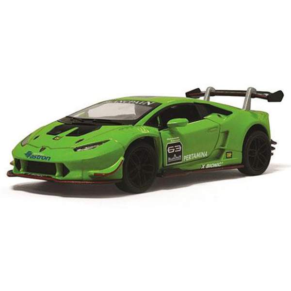 Модель легковая 5'' KT5389W LAMBORGHINI HURACAN-LP620-2 SUPER TROFEO метал.инерц.откр.дв.4цв.кор./96 (шт.)