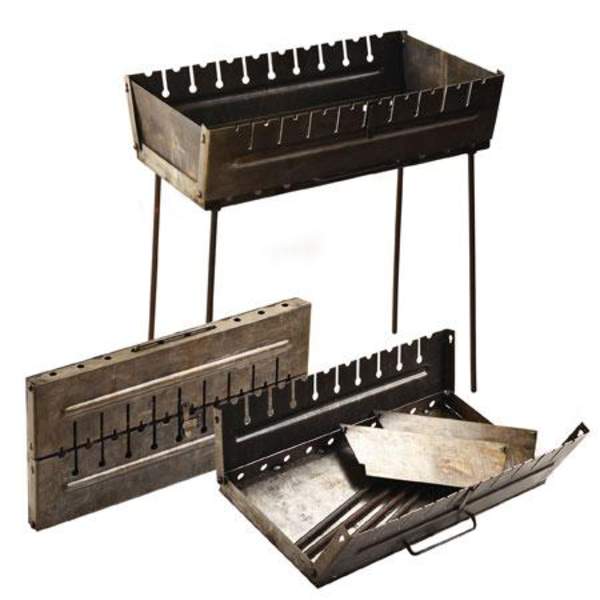 Мангал-валіза на 10шампурів 57*27*5см (висота ніжки 55см) УК-М10 (1шт) (шт.)