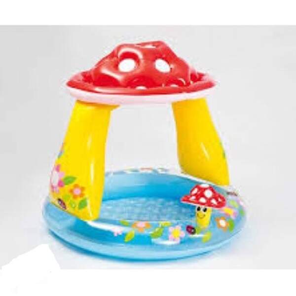 57114 басейн дитячий "Гриб" з надувним дном та навісом 102*89см /6/ (шт.)