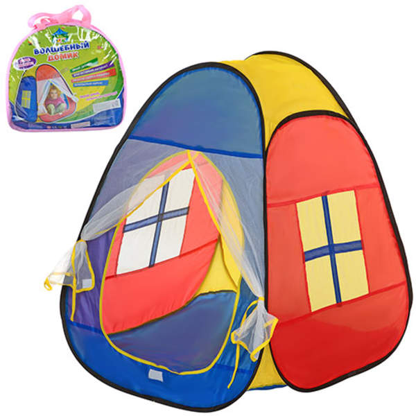 Намет M 1423 (24шт) піраміда, 86-77-74см, 1вхід-сітка, заст-липуч + зав'язок, 2 вікна-сітки, в сумці (шт.)