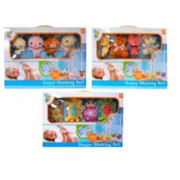 Карусель D066ABC (24шт) на ліжечко, заводна, муз, підвіски 4шт, плюш, 3види, в кор-ці, 38-27-8см (шт.)