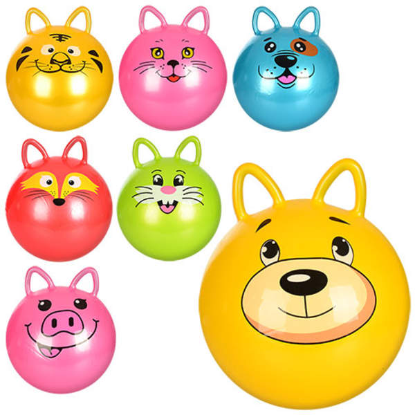 М'яч для фітнесу MS 0936 (25шт) з вушками, 40см, 350г, 7 видів (шт.)