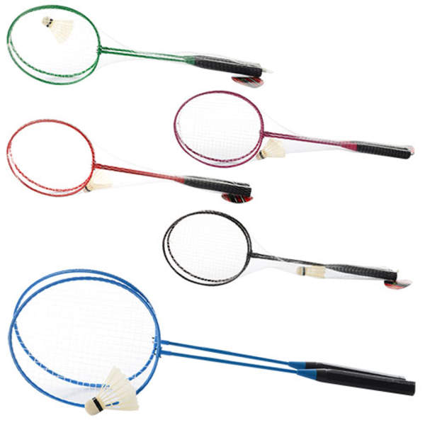 Бадмінтон залізний MS 0755 (50шт) ракетки 2шт, волан, 5 кольорів, сітка, 64,5-20,5-4,5см (шт.)